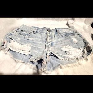 American Eagle Womens Size 8 Distressed Hi-Rise Festival Shorts